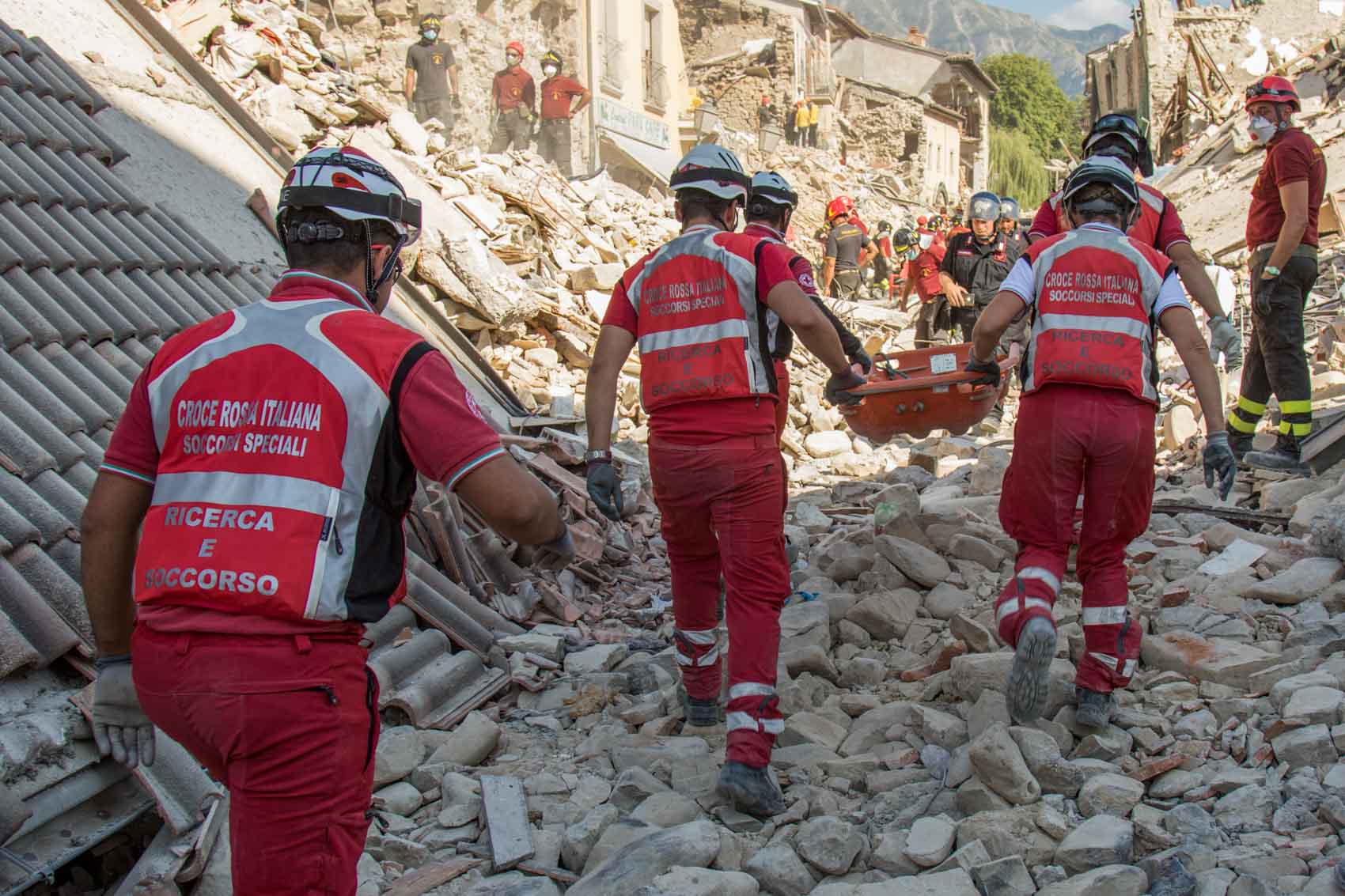 The activities of the Italian Red Cross during the Central Italy earthquake.